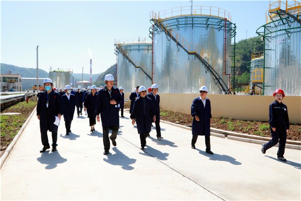 陕西6008集团集团复工复产促增添项目观摩聚会与会职员走进6008集团保隆生态三秦在延在铜项目